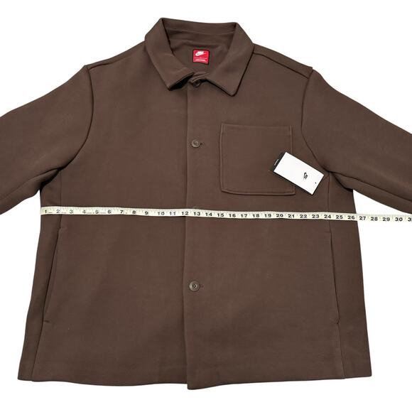 Nike Tech Fleece Shacket Oversized Fit Brown Jacket FZ7566-237 Men's Size Large - Picture 5 of 11